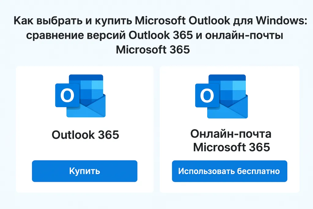 Как выбрать и купить Microsoft Outlook для Windows: сравнение версий Outlook 365 и онлайн-почты Microsoft 365